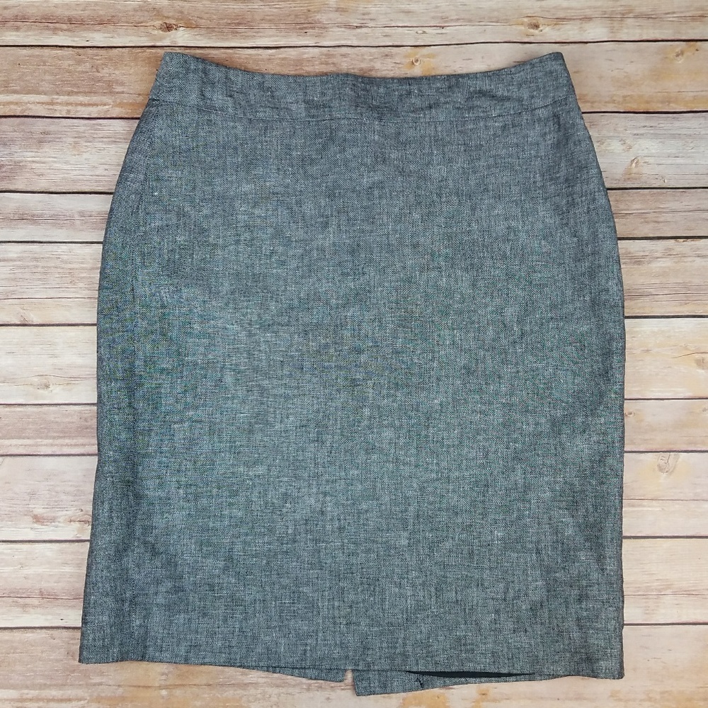 Ann Taylor Womens Pencil Skirt Gray Grey Size 8